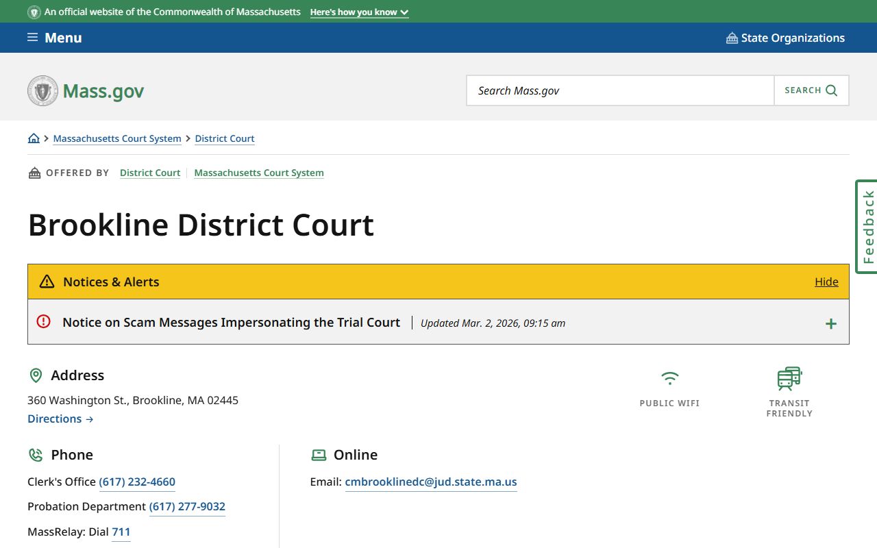 Brookline District Court - Brookline Civil Court Records