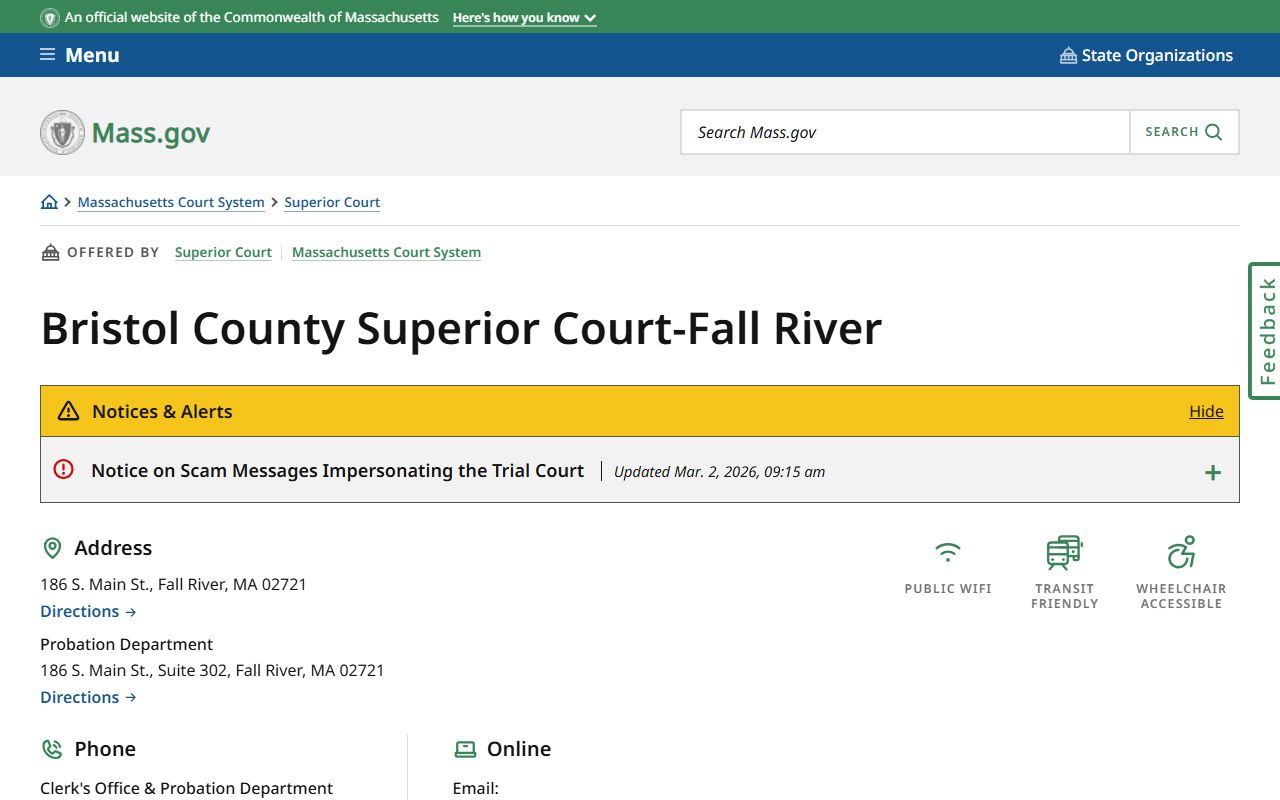 Fall River civil court records Bristol County Superior Court Fall River location