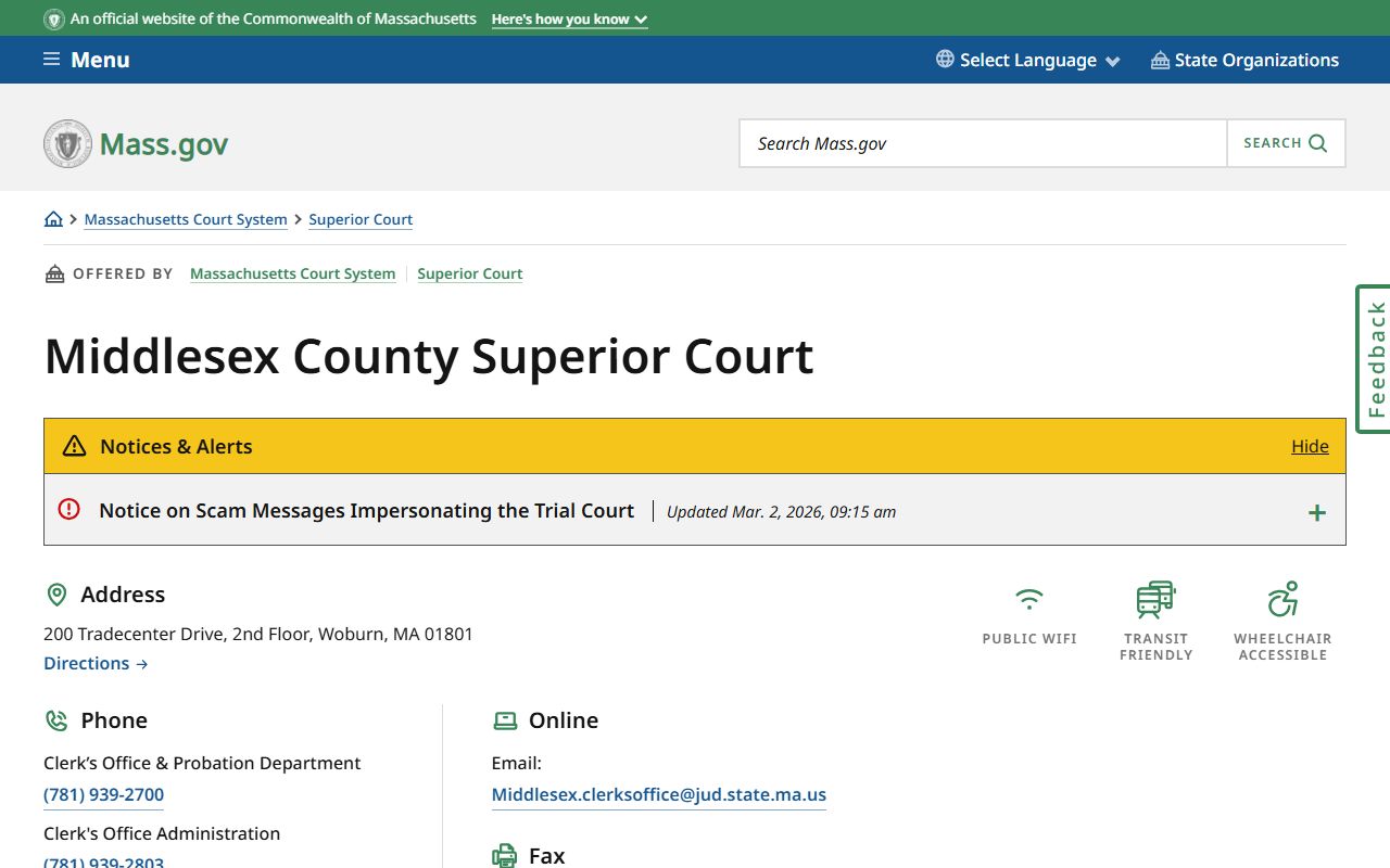 Middlesex Superior Court - Framingham Civil Court Records