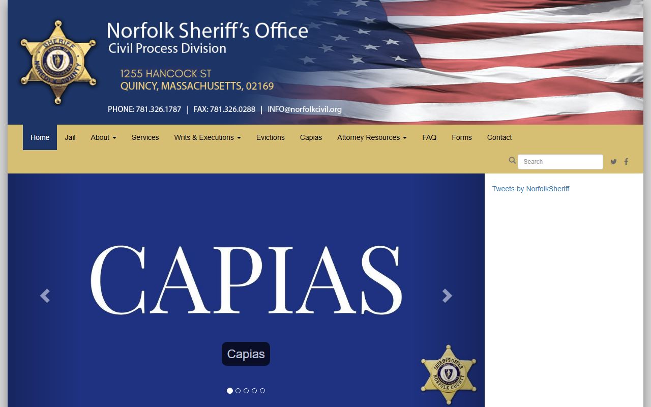 Quincy civil court records Norfolk County Sheriff Civil Process services