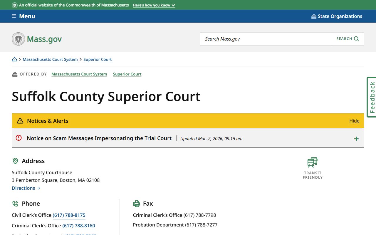 Suffolk County Superior Court handles Revere civil court records over $50,000