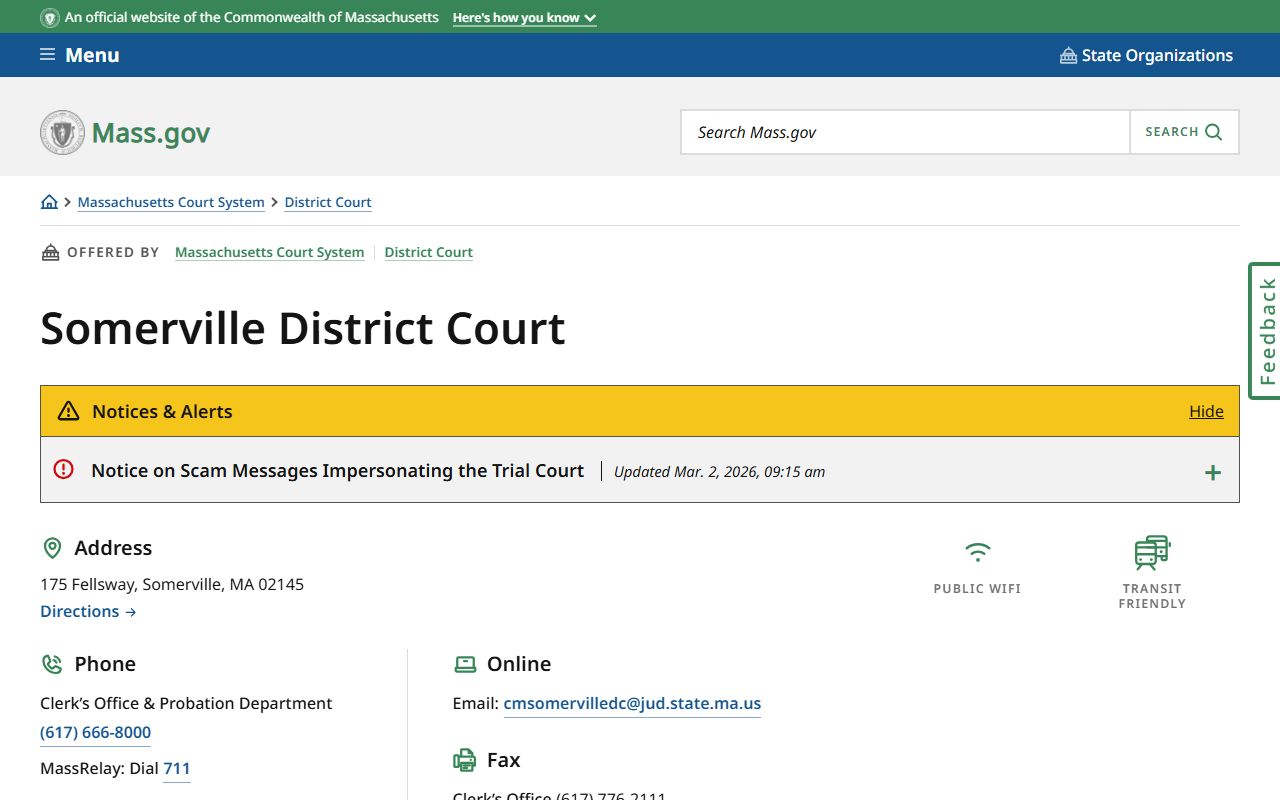 Somerville District Court - Somerville civil court records