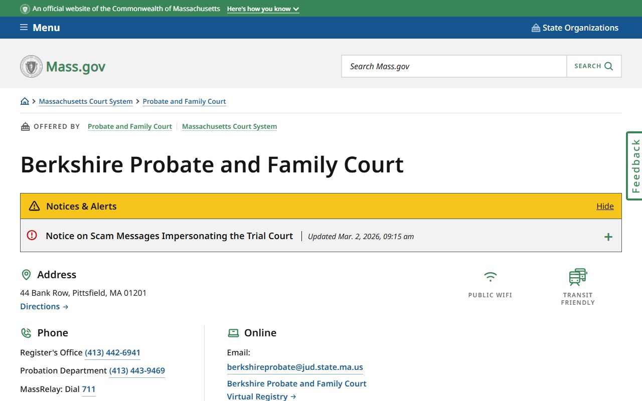 Berkshire County Probate and Family Court civil court records