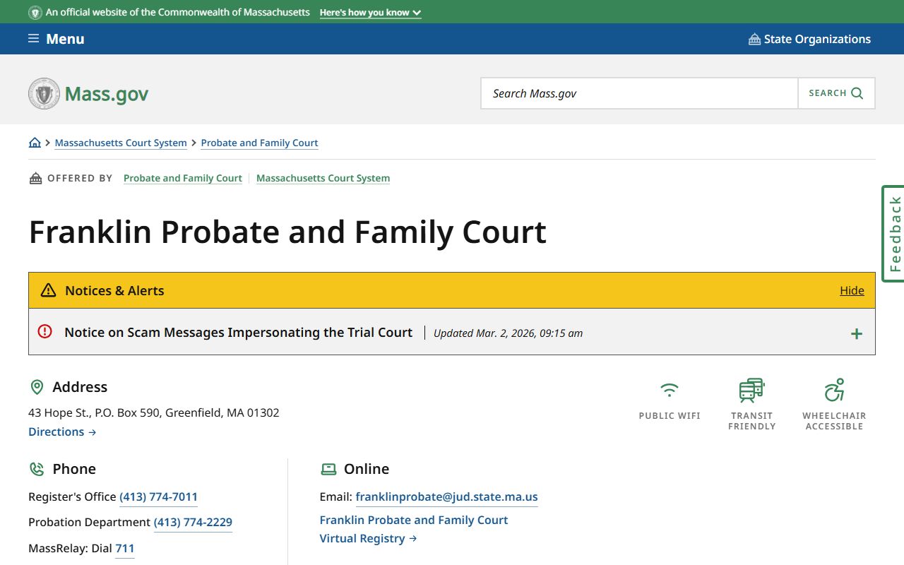 Franklin County Probate and Family Court civil court records