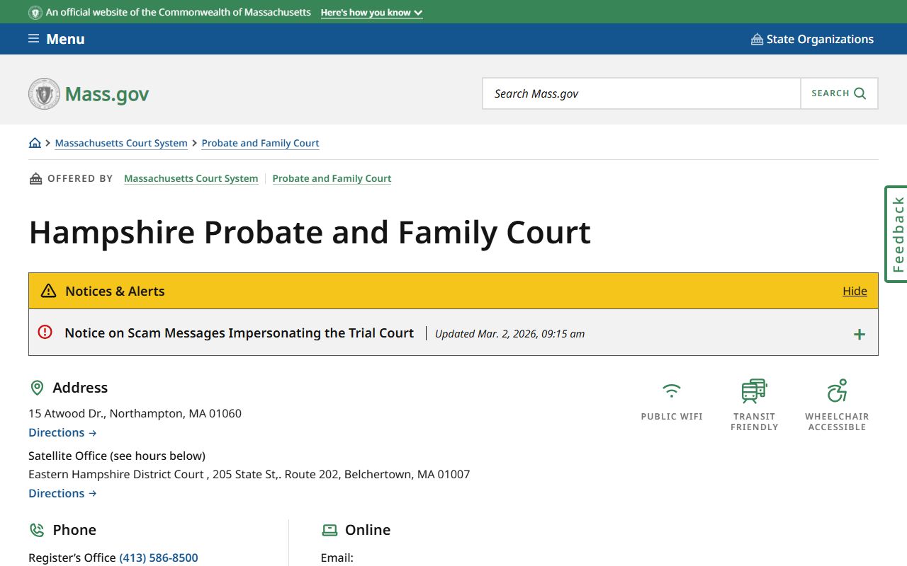 Hampshire Probate and Family Court civil court records
